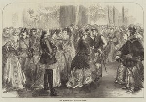 O Baile Waverley nos quartos do Willis (gravura) de English School