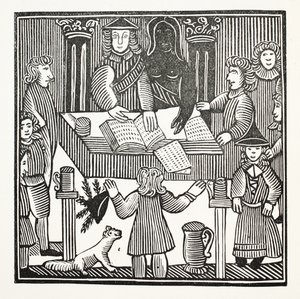 Toda a experimentação e a acusação de Sir John Barleycorn, Knt., Ilustração dos Chap-livros do século XVIII por John Ashton, bar. 1882 de English School