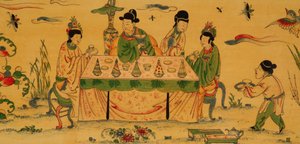 The Witcombe Cabinet, c.1697 (madeira japanizada e prateada) de English School