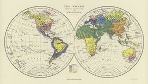 O mundo mostrando a distribuição das religiões de English School