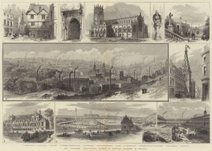 A Sociedade Agrícola Yorkshire em Halifax, Esboços em Halifax (gravura) de English School
