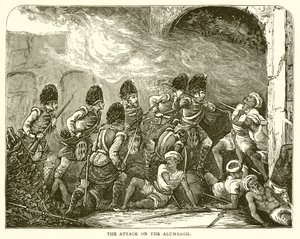 O ataque ao Alumbagh (1857) de English School