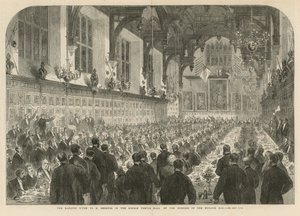 O banquete dado a M Berryer no Middle Temple Hall de English School