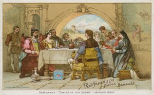 A cena do banquete de Shakespeare The Taming of the Shrew de English School