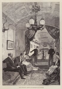 O bowling na Sandringham House, Norfolk (litho) de English School