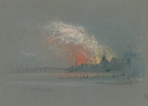 A queima das Casas do Parlamento, 16 de outubro de 1834 de English School