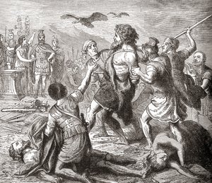 A captura de Teutobochus, um gigante lendário e rei dos Teutões, de Ward and Lock