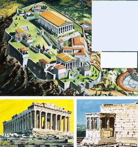 A, cidade, de, atenas, em, grécia antiga de English School