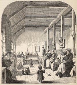 O berçário do condenado em Brixton, ilustração das prisões criminosas de Londres e cenas da vida da prisão por Henry Mayhew e por John Binny, bar. 1862 de English School