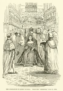 A coroação da Rainha Vitória, do Observador, 2 de Julho de 1838 (gravura) de English School