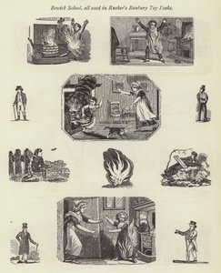 O perigo de pegar fogo (gravura) de English School