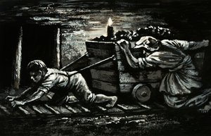 O lado negro da Revolução Industrial: o trabalho infantil (guache no papel) de English School