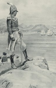 A morte do pobre Toussaint LOuverture aproxima-se, o líder negro observa a frota que se aproxima enviada por Napoleão para a sua destruição de English School