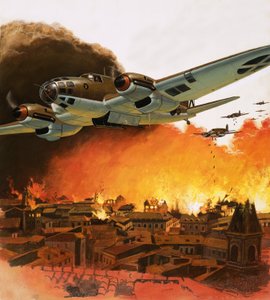 A destruição de Guernica durante a Guerra Civil Espanhola de English School