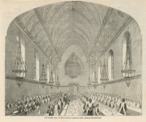 O salão de jantar no Victoria Patriotic Fund Asylum de English School