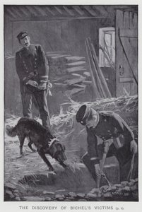A descoberta das vítimas de Bichel (litho) de English School