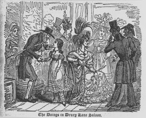 Os feitos em um Drury Lane Saloon de English School