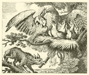 A águia e a raposa (gravura) de English School