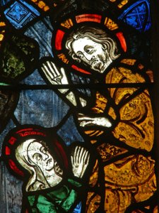 A janela do leste representando uma cena da vida de Santa Maria Madalena - Noli me Tangere de English School