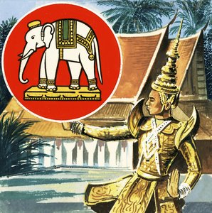 O elefante, emblema da Tailândia de English School