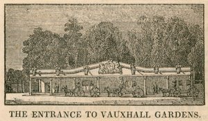 A, entrada, para, Vauxhall, jardins, londres de English School