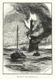 O fogo no farol (gravura) de English School