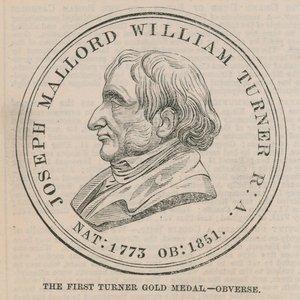 A primeira medalha de ouro de Turner (anverso) de English School