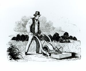 O primeiro cortador de grama de English School