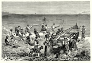 Os pescadores de Mentone (gravura) de English School