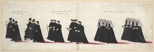 A procissão fúnebre da rainha Elizabeth I para a Abadia de Westminster, 28 de abril de 1603 de English School