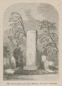 A pedra grave de John Britton de English School