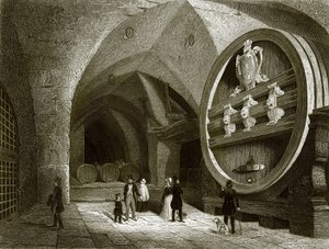 O grande barril de vinho em Heidelberg de English School