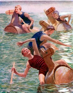 A corrida de cavalos por hobby (cor litho) de English School
