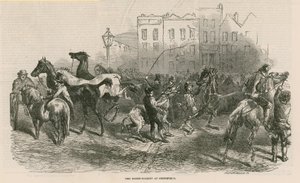 O mercado de cavalos em Smithfield de English School