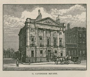A casa do Sr. Scotmother, Cavendish Square, Londres de English School