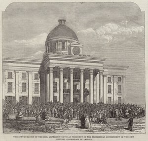 A inauguração do honorável Jefferson Davis de English School