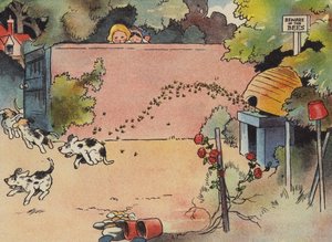 Os cachorros inquisitivos, eles tiveram uma surpresa tão grande! (litho colorido) de English School