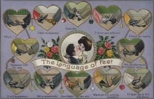 A linguagem dos pés, flertando ao brincar com os pés de English School
