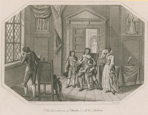 A última entrevista do rei Charles I com seus filhos de English School
