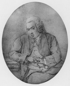 O último retrato do Dr Samuel Johnson (litho) de English School