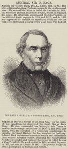 O falecido Almirante Sir George Back, RN, FRS (gravura) de English School