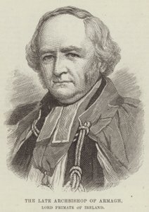 O falecido Arcebispo de Armagh, Lord Primate of Ireland (gravura) de English School