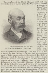 O falecido Capitão Edmund Park-Yates (gravura) de English School