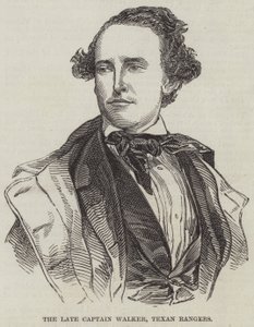 O falecido Capitão Walker, Texan Rangers (gravura) de English School