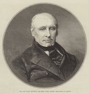 O falecido Conde Brunnow, por muitos anos embaixador russo em Londres (gravura) de English School