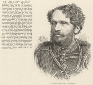 O falecido Conde Julius Andrassy (gravura) de English School