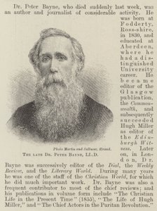 O falecido Dr. Peter Bayne, LLD (gravura) de English School