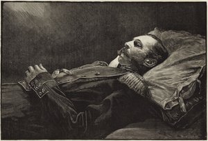 O falecido imperador Alexandre II da Rússia após a morte de English School