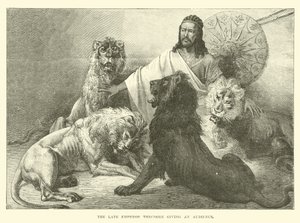 O falecido imperador Theodore dando uma audiência de English School