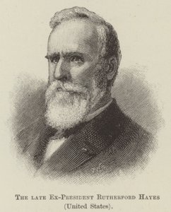 O falecido ex-presidente Rutherford Hayes, Estados Unidos (gravura) de English School
